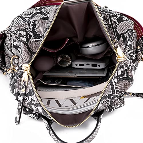 Grey Snake Print Backpack L941