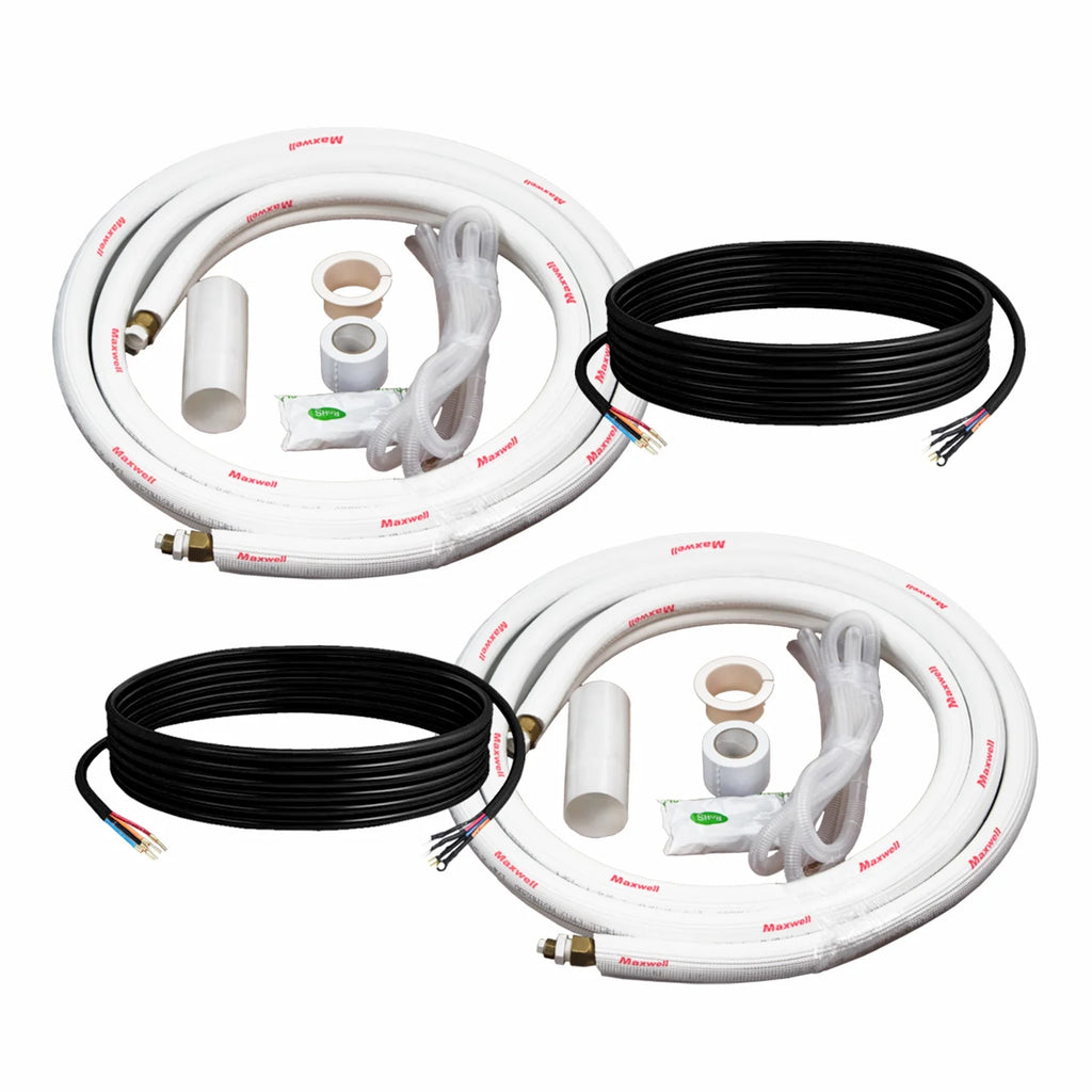 2-Zone Mini Split Air Conditioner Heat Pump System with 15 ft. Installation Kit and Wall Bracket O907257
