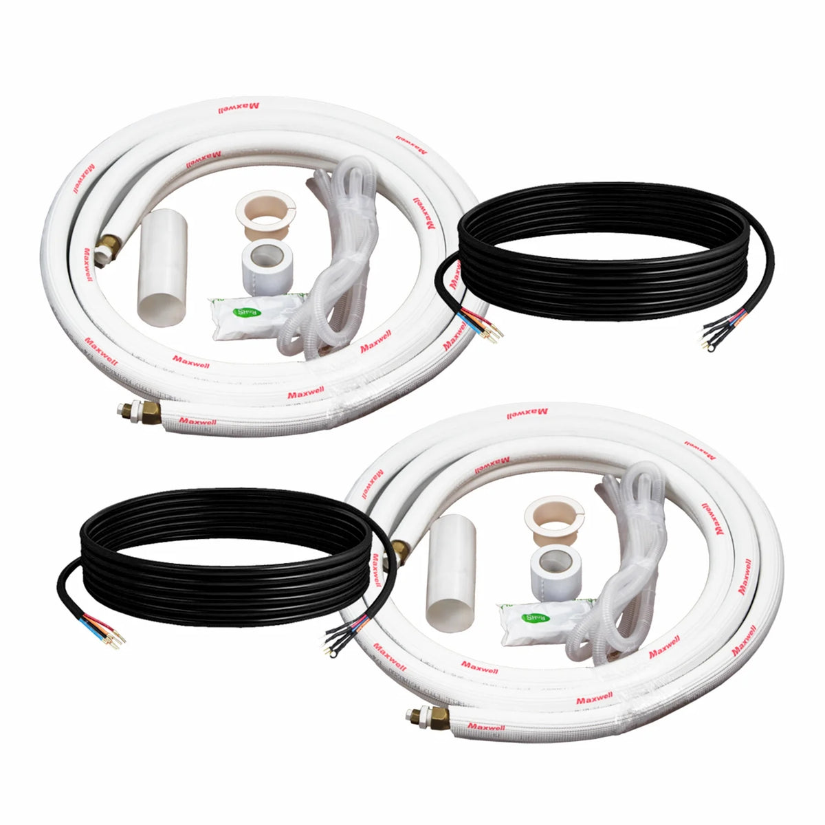 2-Zone Mini Split Air Conditioner Heat Pump System with 15 ft. Installation Kit and Wall Bracket O907257