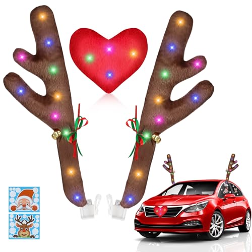 Christmas Reindeer Antlers for Cars With LED Lights Y48309