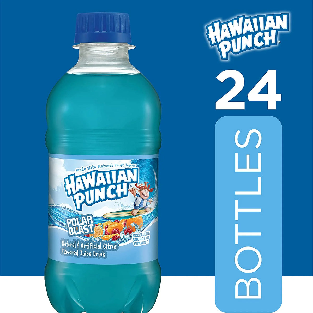 Hawaiian Punch Polar Blast Juice, 10 Fluid Ounce, 6 Count Bottles N9087