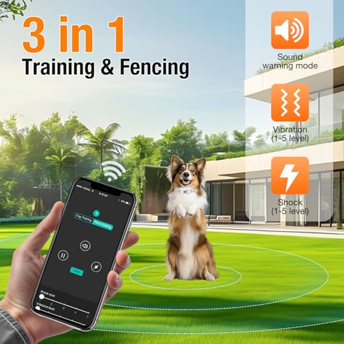 Wireless Dog Fence & Training Collar, White J834919