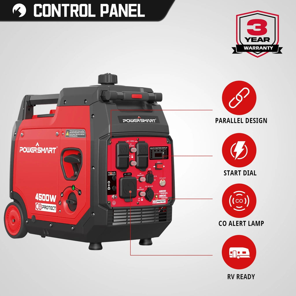 4500 Watts Gas Powered Inverter Generator O793