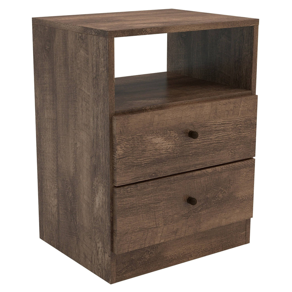 2-Drawer Brown Nightstand K1545