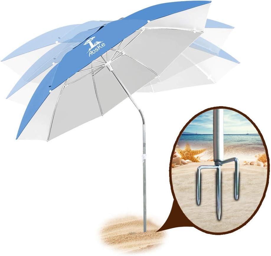 Orange Portable Beach Umbrella with Carry Bag P150