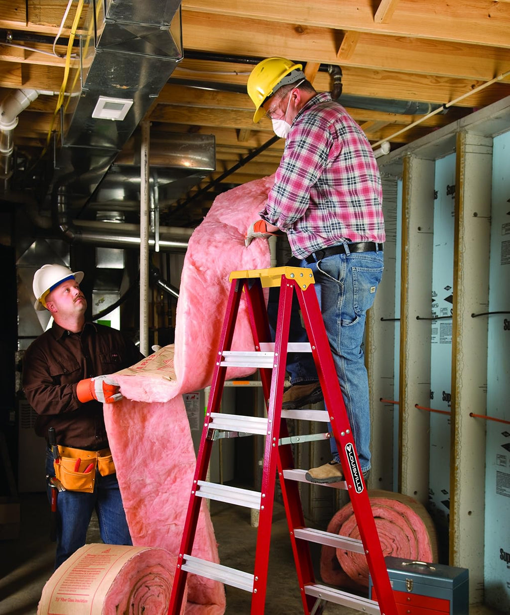 4-Feet Fiberglass Stepladder, 300-Pound Capacity, Pack of 2 L631