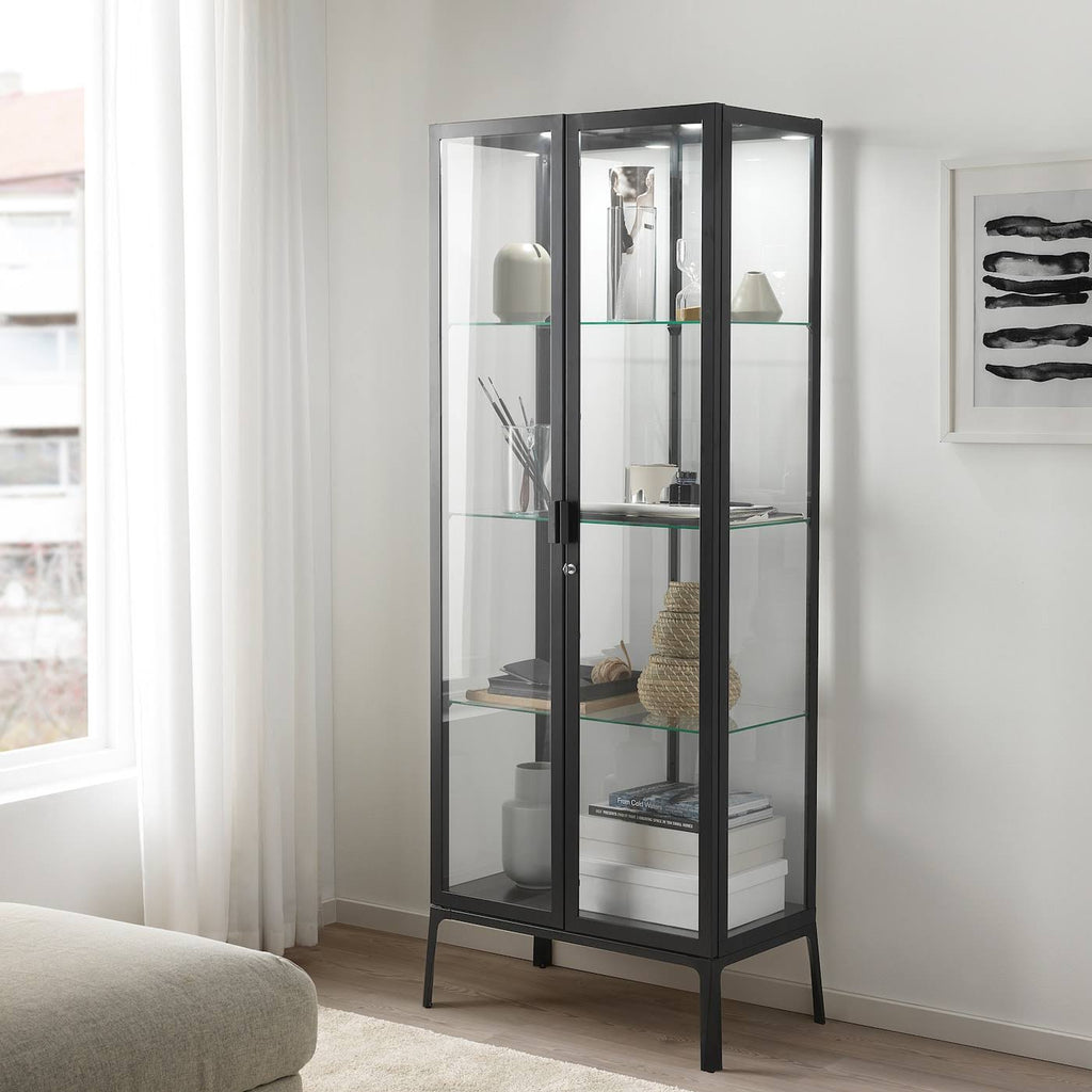 Anthracite Glass-Door Cabinet E64084