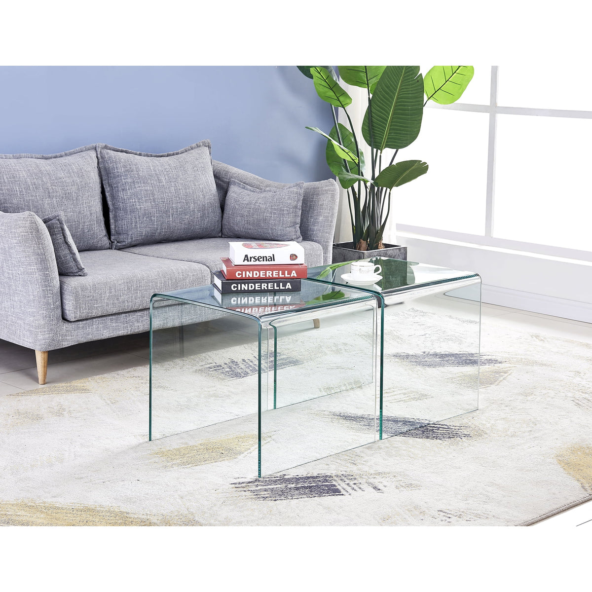 Clear Glass Side & End Table R13402