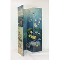Hand Painted Double Side Screen - Blue P600