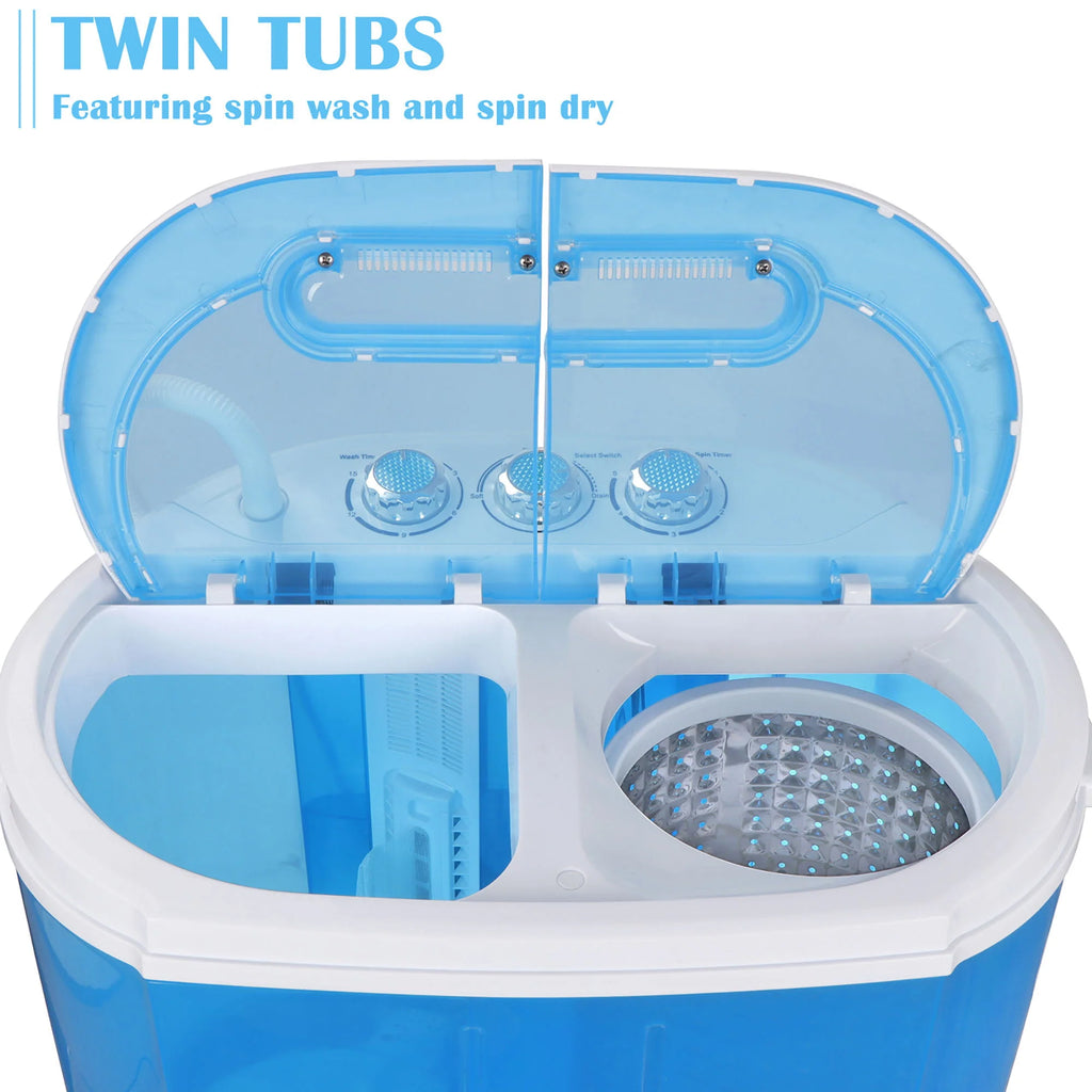 Portable Compact Washer 10lbs Blue White P36125