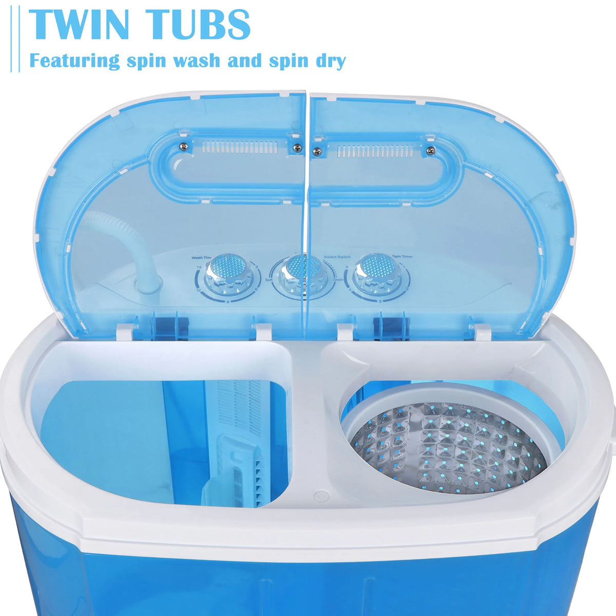 Portable Compact Washer 10lbs Blue White P36125