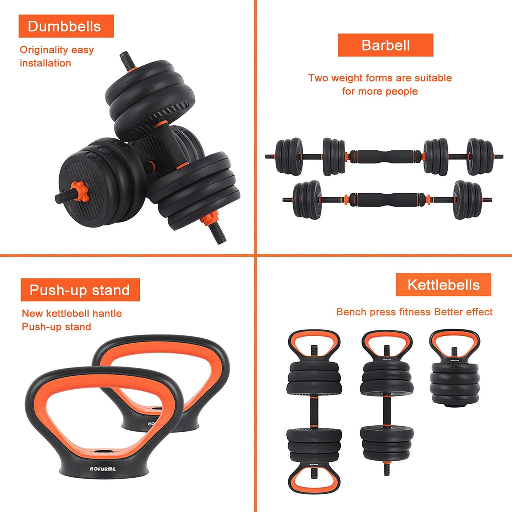 Adjustable Dumbbell Barbell Kettlebell Set Y5215