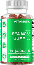 Irish Sea Moss Gummies 3000 mg 60 Vegan Gummies with Bladderwrack & Burdock Root Q2590