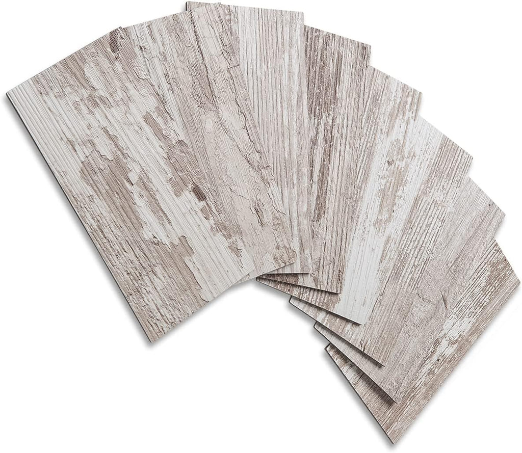 100 Piece Peel and Stick PVC Tile, 3 Inch x 6 Inch Dover Gray, Pack of 2 N580