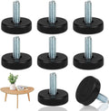 8 PCS Adjustable Furniture Feet Threaded 1/4" Thread P366038