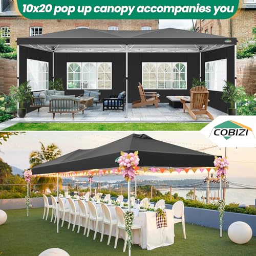 10x20 Pop Up Canopy Tent with 6 Sidewalls White O30620