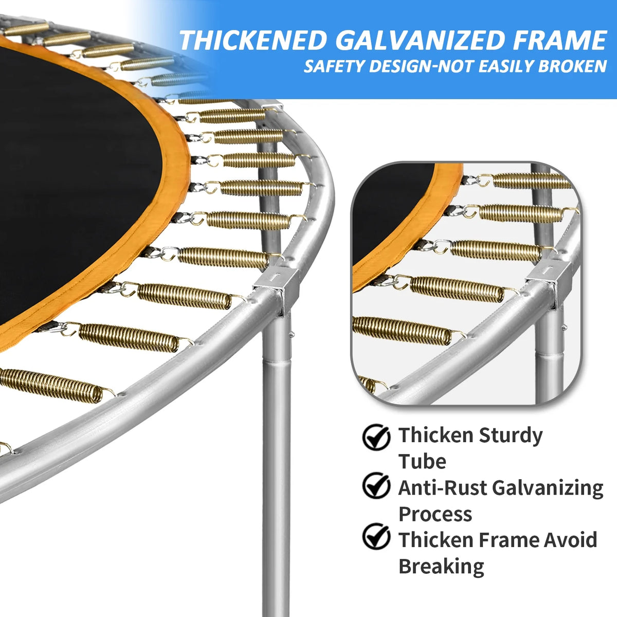 14ft Trampoline with Basketball Hoop and Ladder C3455