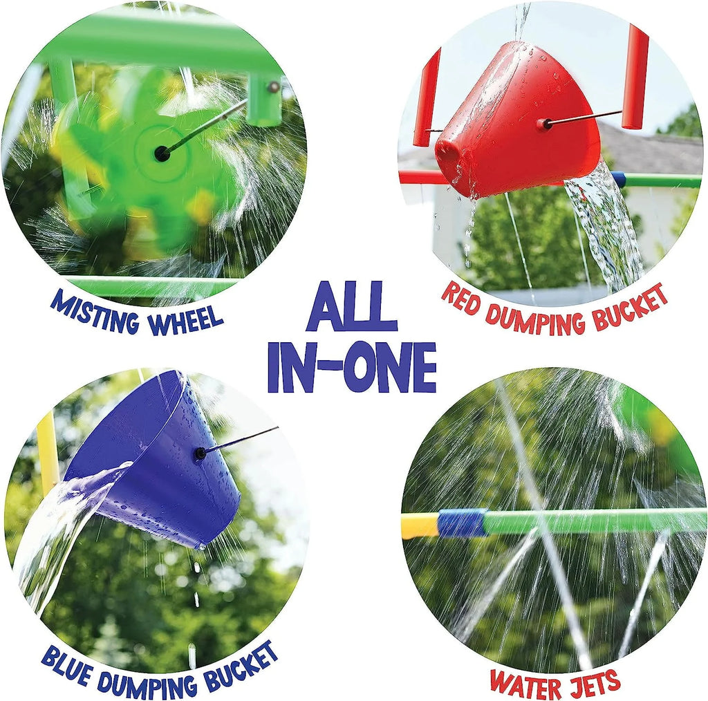 Waterpark Sprinkler Water Toy with Dump Buckets and Splash Wheel O524