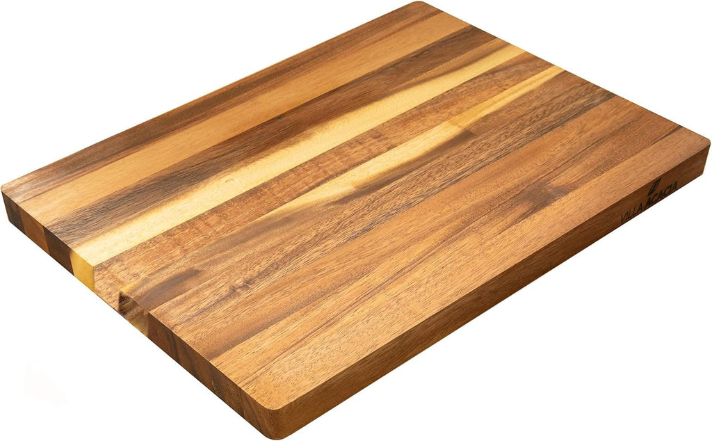 Large Wood Cutting Board, 17x12 Inch Reversible Hardwood C268460