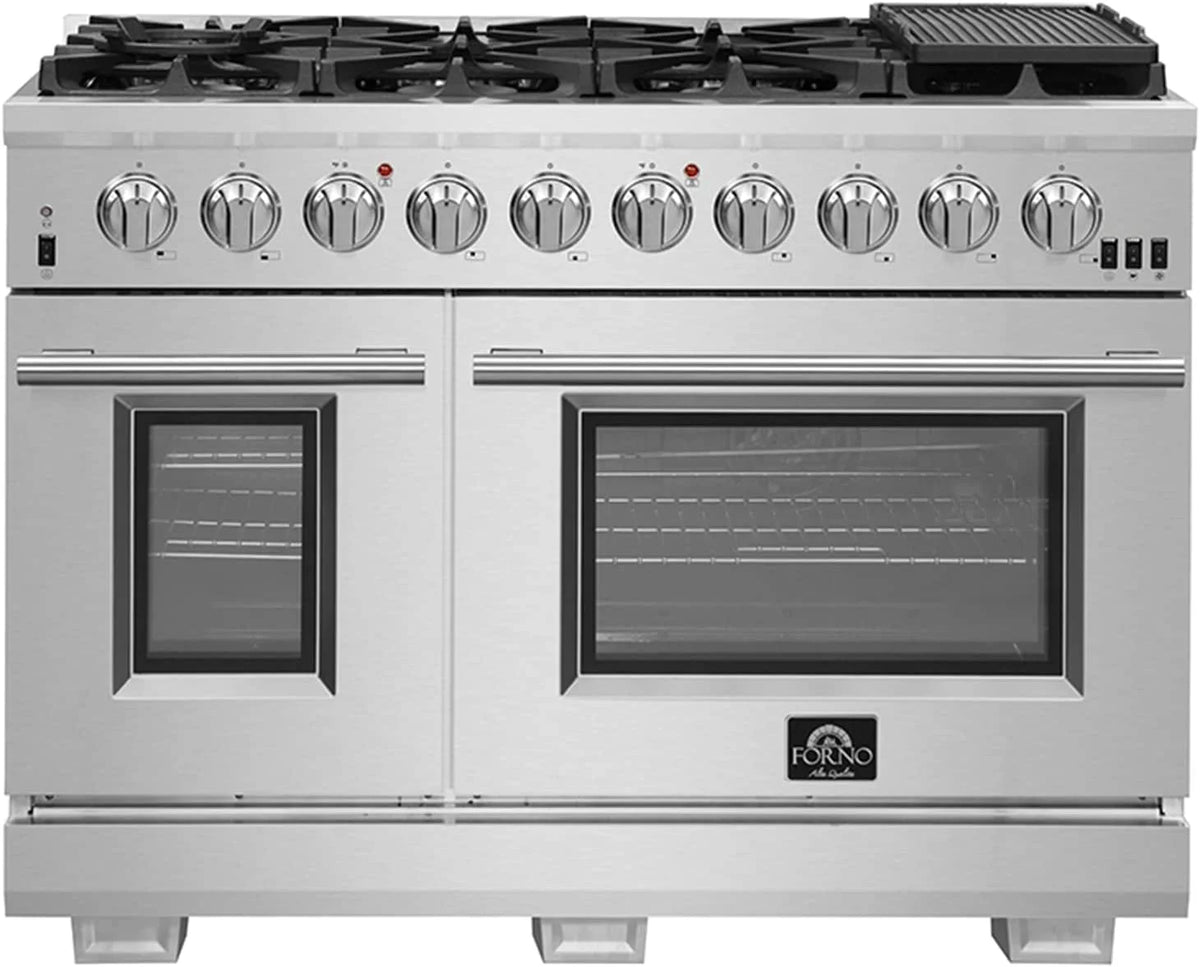 48-inch 8-Gas Burner Freestanding Range with Dual Oven in Stainless Steel A663146