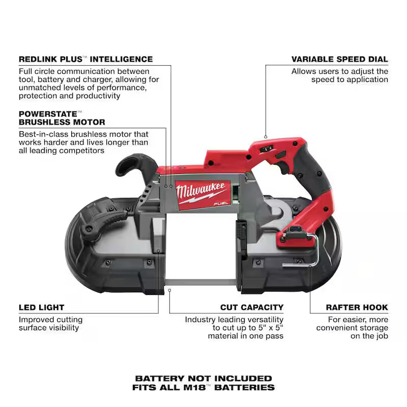 18V Lithium-Ion Brushless Cordless Deep Cut Band Saw with Reciprocating Saw K6648
