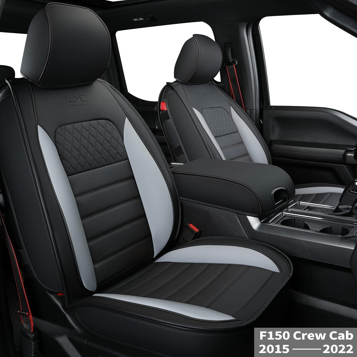 Custom Fit Faux Leather Seat Covers for F150 Crew Cab S8835
