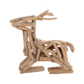 Lying Deer Wood Figurine Sculpture H829