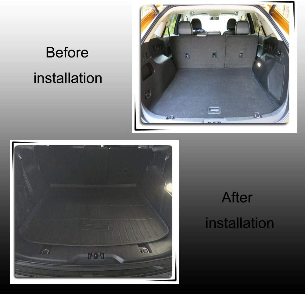 Black Cargo Liner Trunk Mat Pack of 2 D938