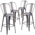 4 Pk 30'' High Indoor Barstool with Back H717186