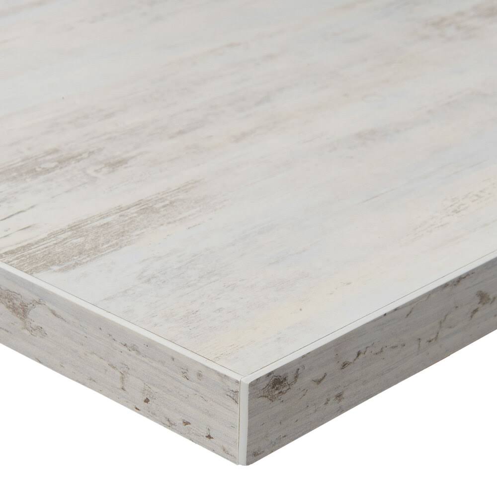 Rectangular Antique Wash Melamine Table Top with Matching Edge L3219