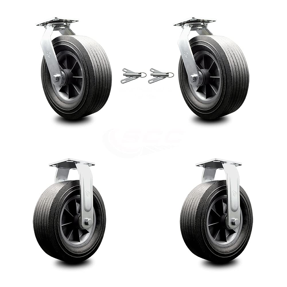 10 Inch Swivel Caster with Semi-Pneumatic Wheel P1952