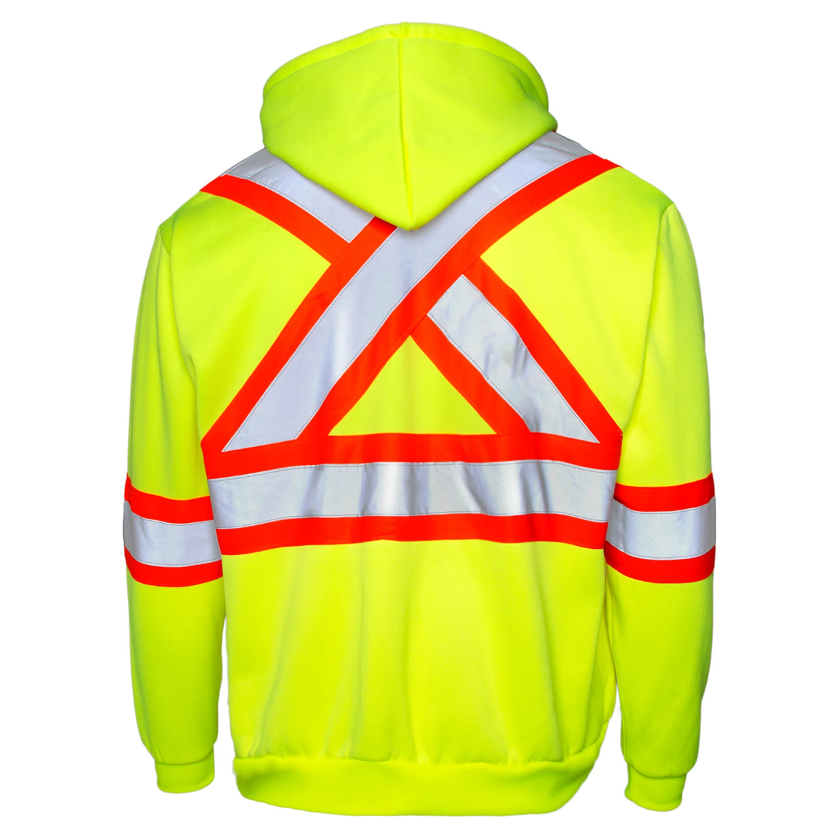 Hi-Vis Safety Full-Zip Hoodie, Yellow, L C9023