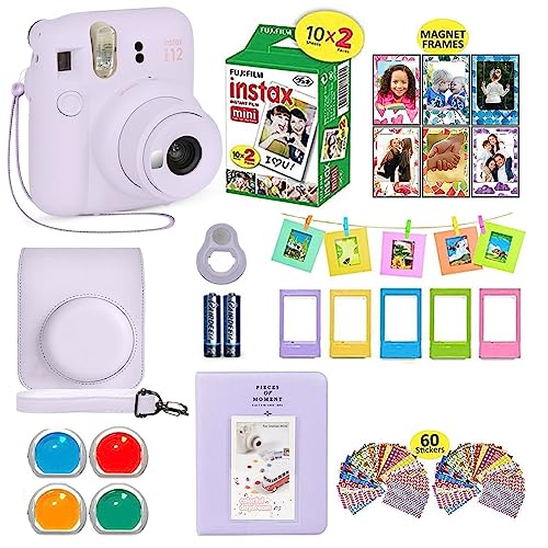 Purple Camera Bundle with 20 Film Sheets and Carrying Case R50341