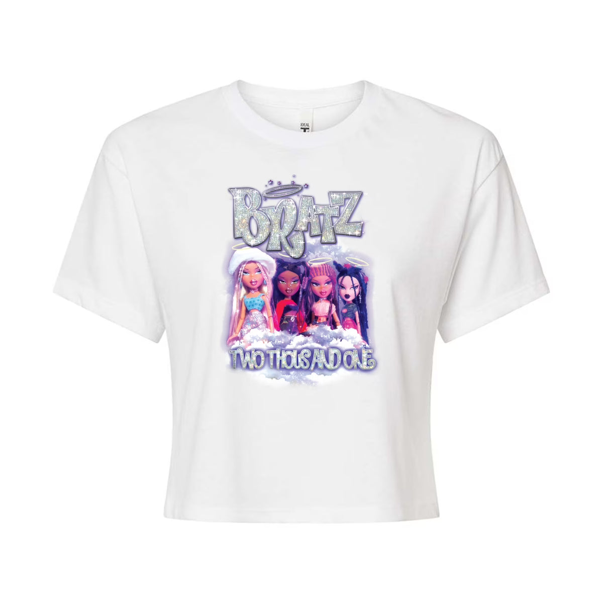 Juniors Cropped Cotton Blend T-Shirt N45280