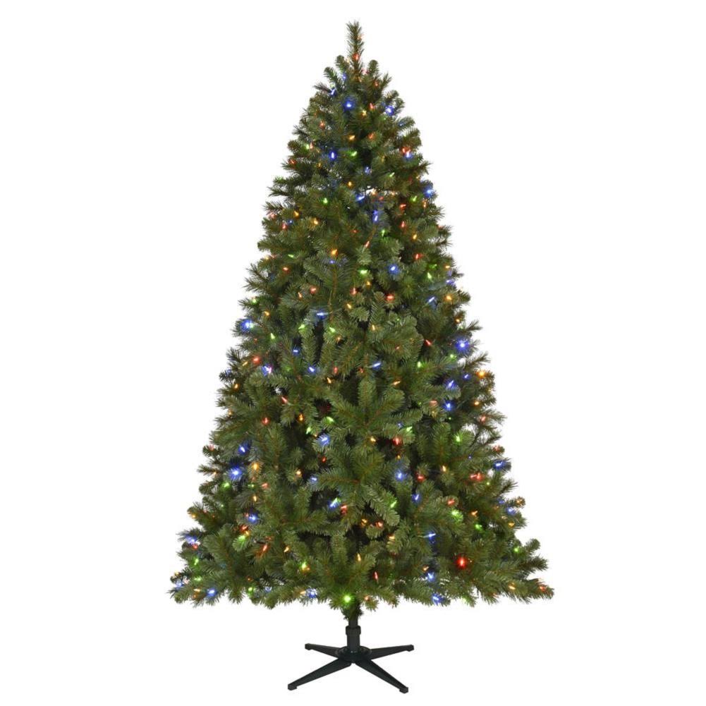 7.5 ft Pre-Lit LED Slim Artificial Christmas Tree N692
