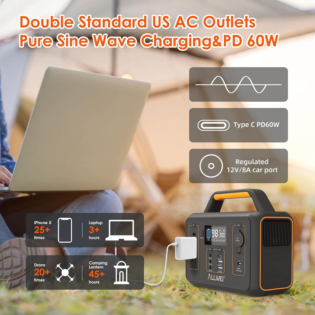 280Wh Portable Power Station with USB-C PD60W Q895