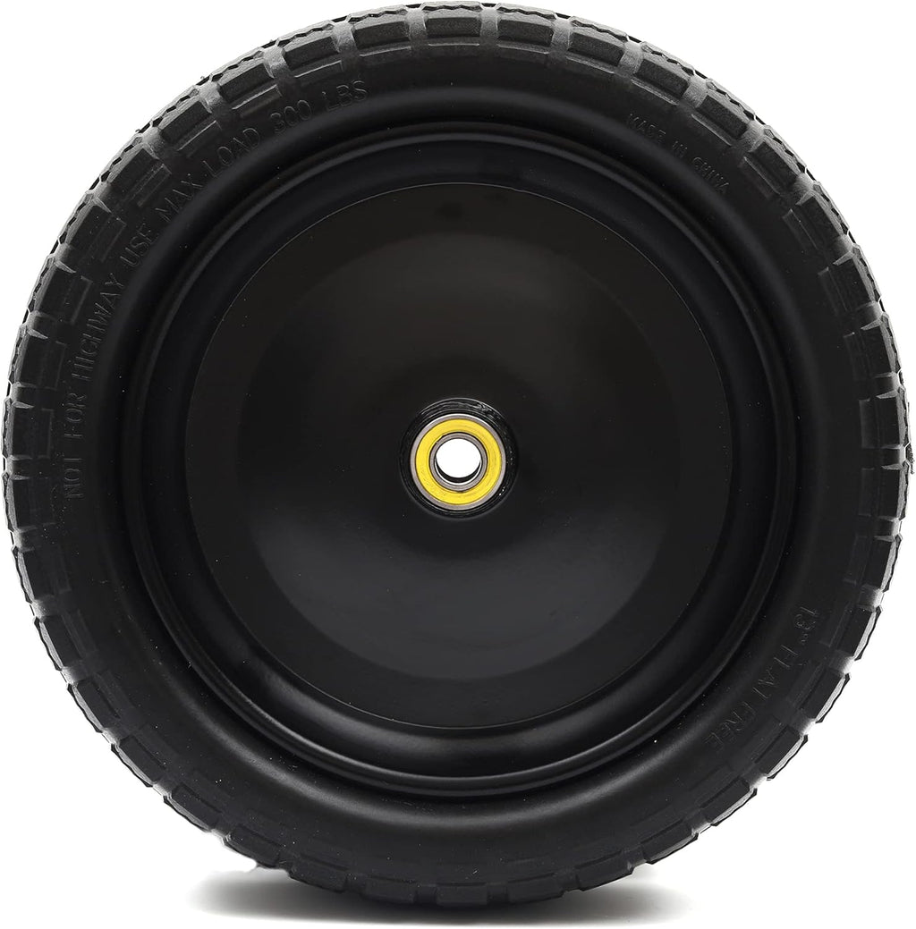 13'' Solid Polyurethane Flat-Free Tire and Wheel Assemblies 2-Pack L2812
