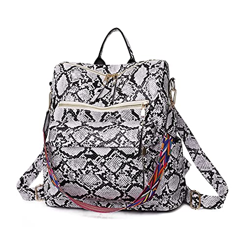 Grey Snake Print Backpack L941