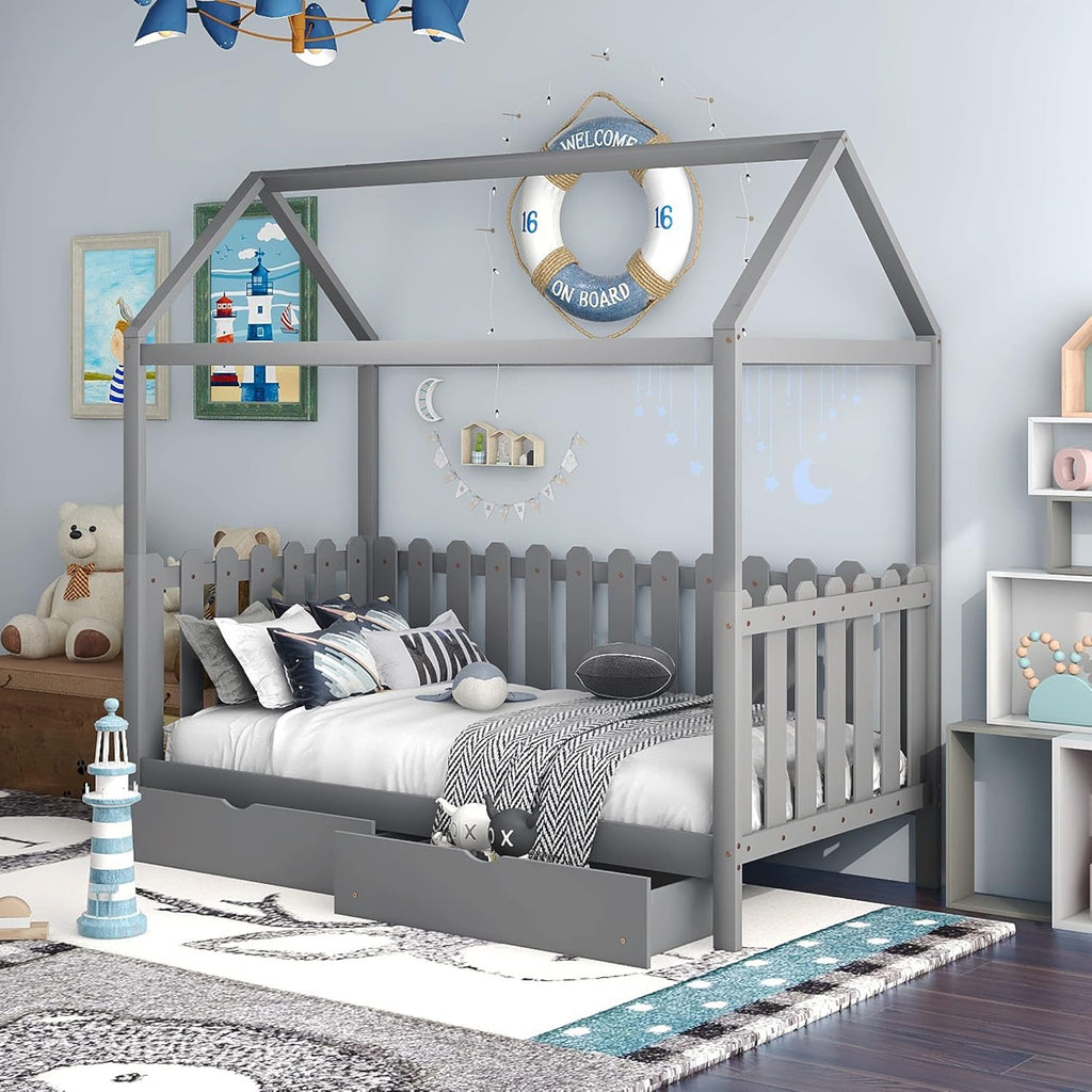 Walnut Twin Daybed with 2 Drawers D42176