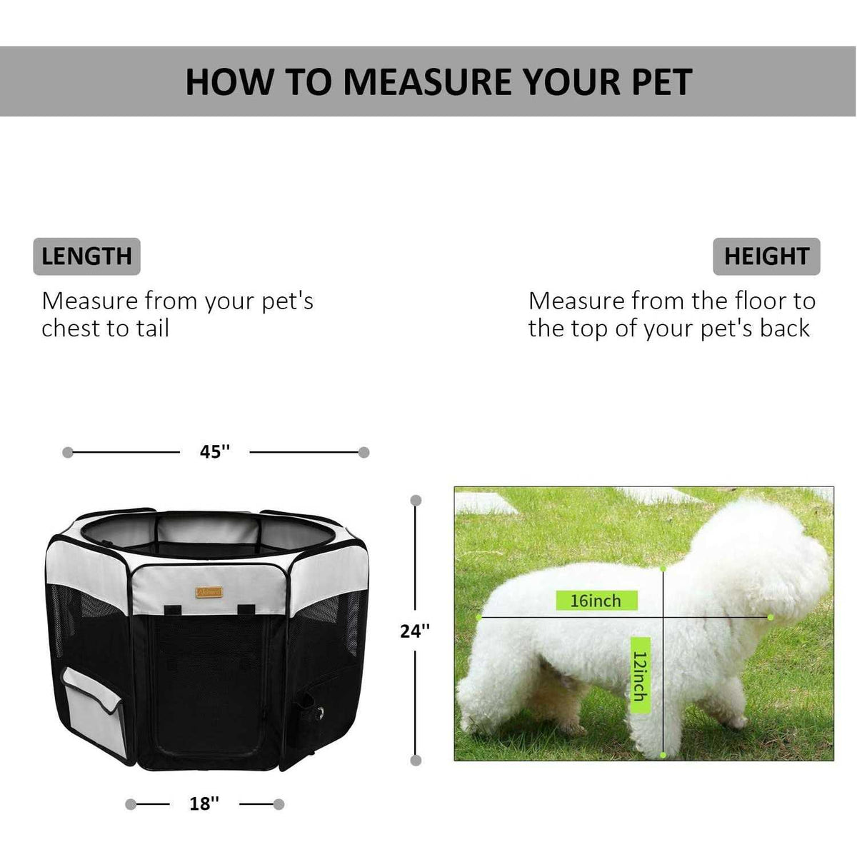 Dog Playpen Portable Pet Play Pen G3456