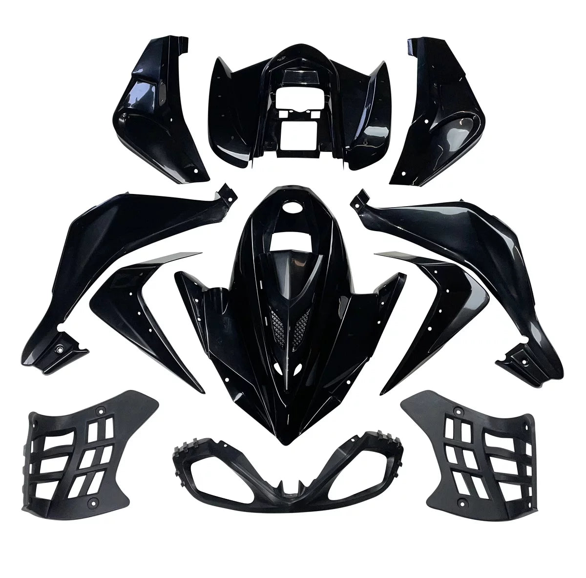 Black ATV Quad Plastic Front Rear Fender K379