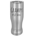 20 oz Silver Stainless Steel Insulated Pilsner Mug with Clear Lid W65954
