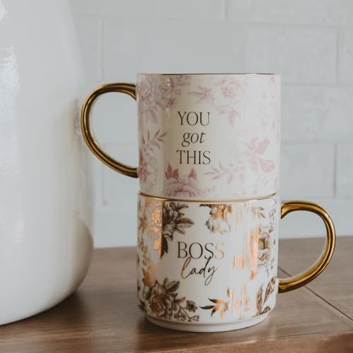 14oz Christmas Mug with Gold Handle N490239