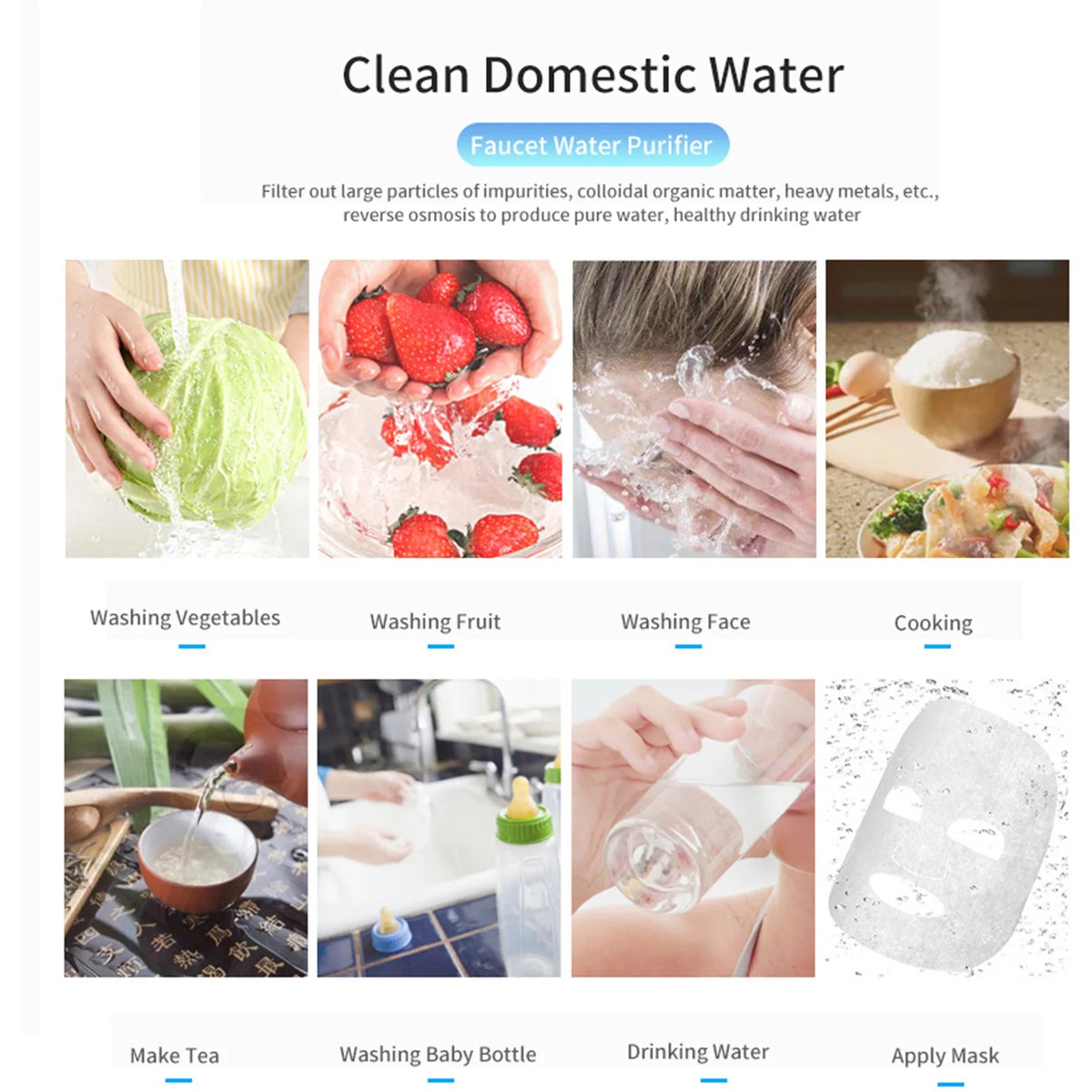 Water Filter for Kitchen Tap Water Pre-Filter Q78770