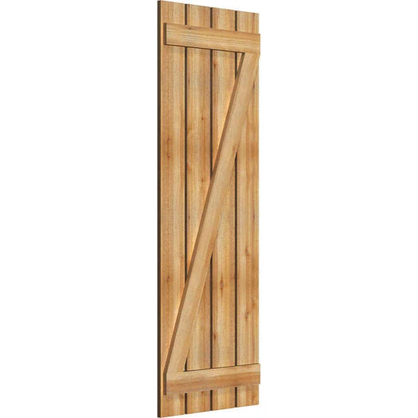 Board-n-Batten Shutters with Z-Bar, Rough Sawn Western Red Cedar I884260