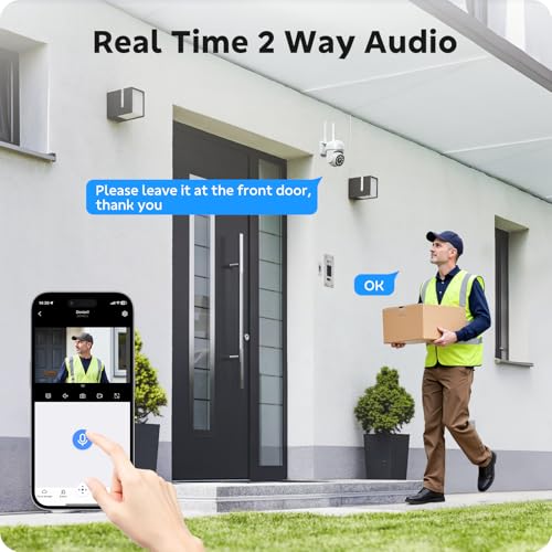 16CH 4K Wireless Security Camera System with 8 White PTZ Cameras S45406