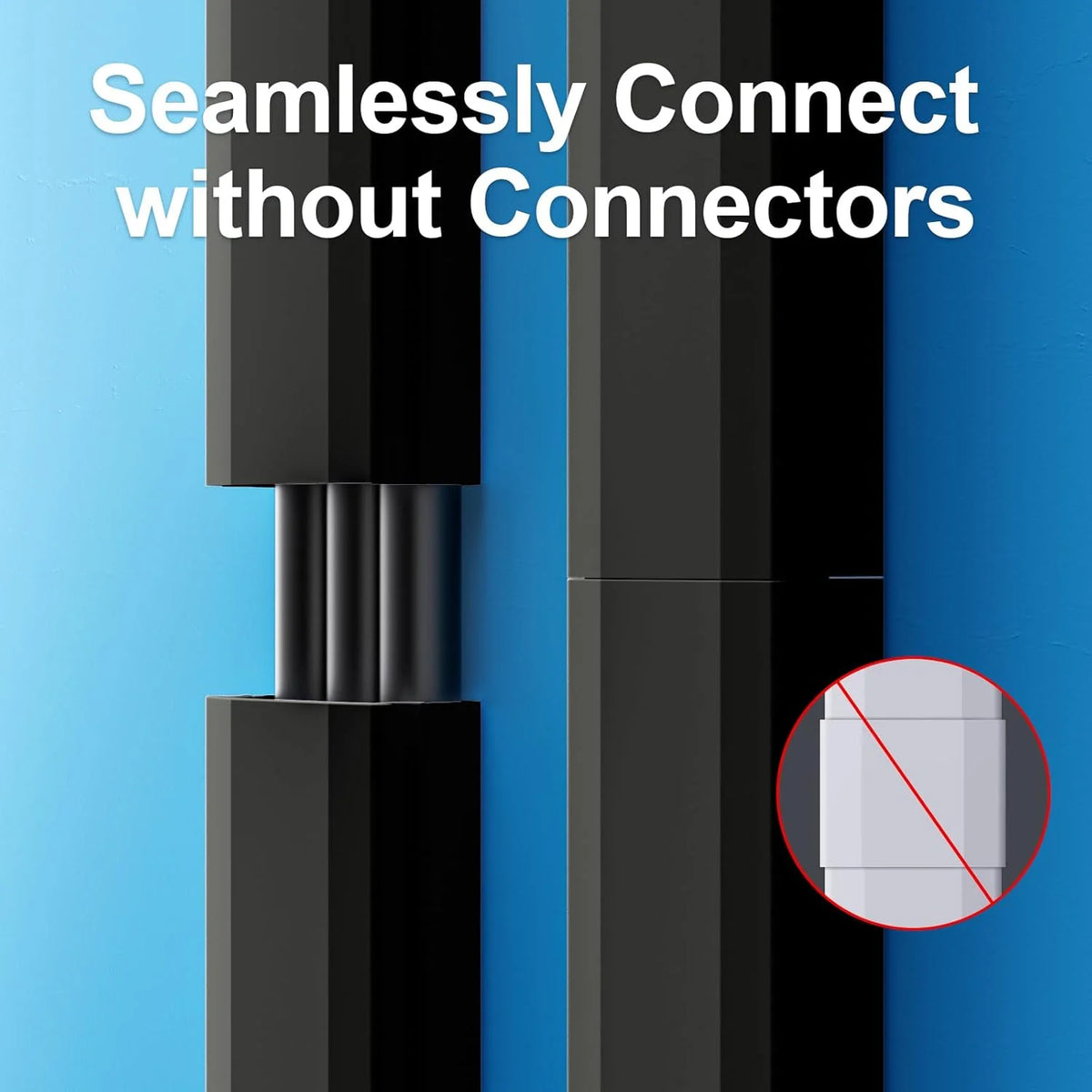 47In Black Cable Raceway for 4 Cords O480