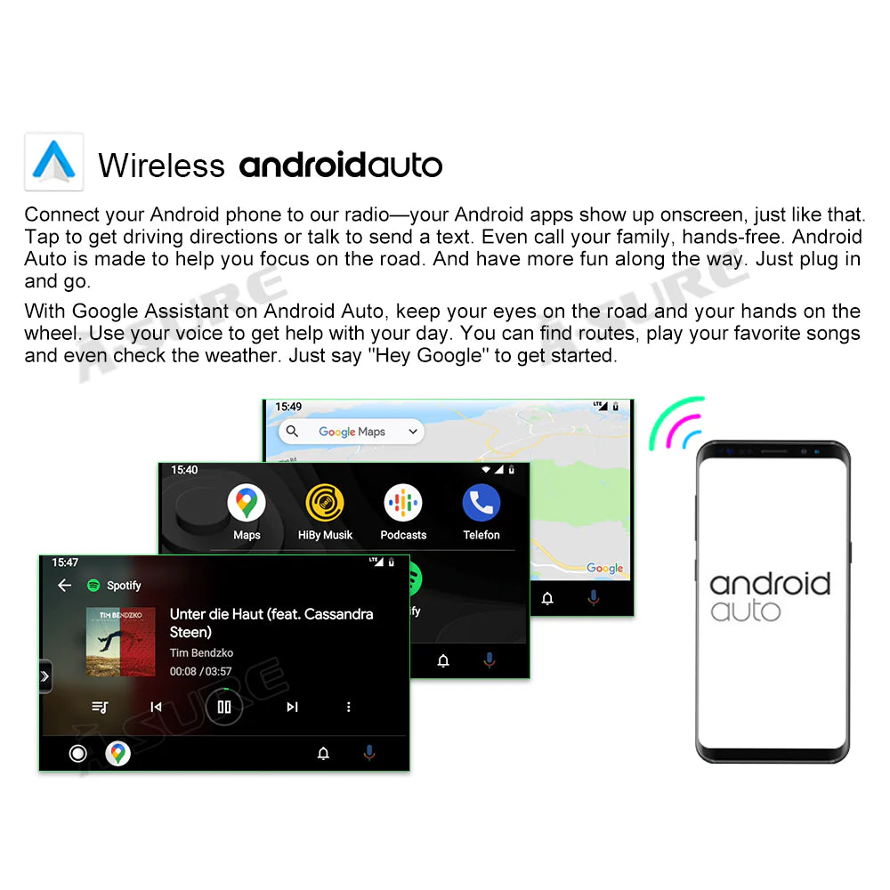Android 13 Car Stereo with Wireless CarPlay GPS Q4869