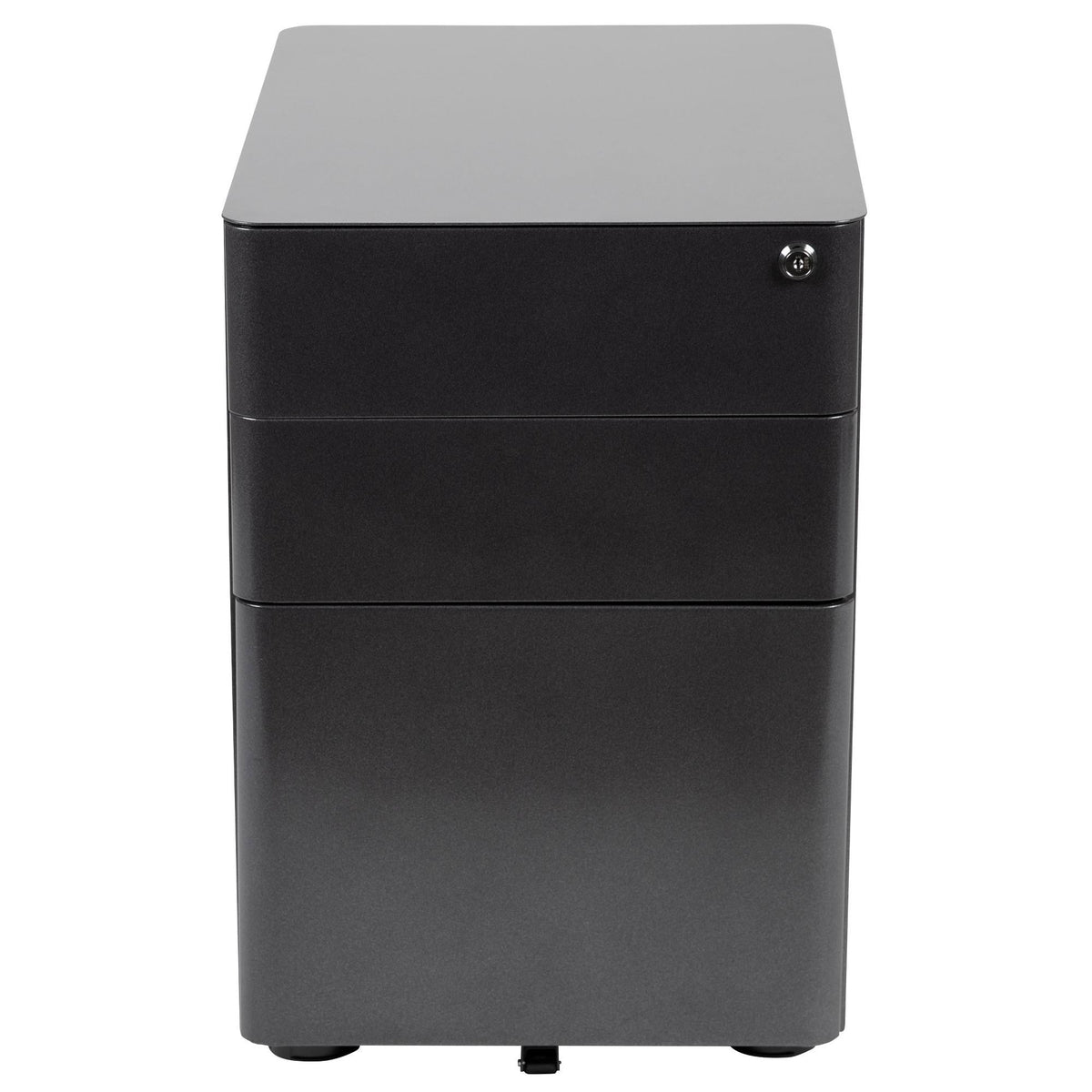 Black 3-Drawer Mobile Locking Filing Cabinet O822