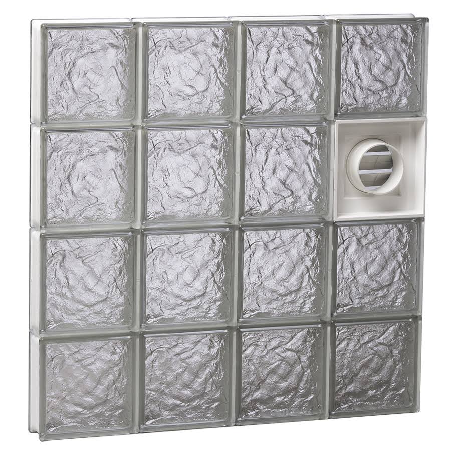 Ice Pattern Frameless Replacement Glass Block Window A124